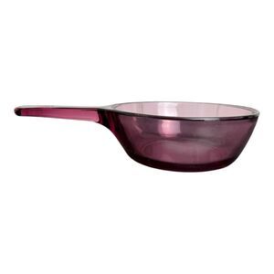 Corning PYREX Visions .5 L Sauce Pan Pot  No Lid Cranberry Glass